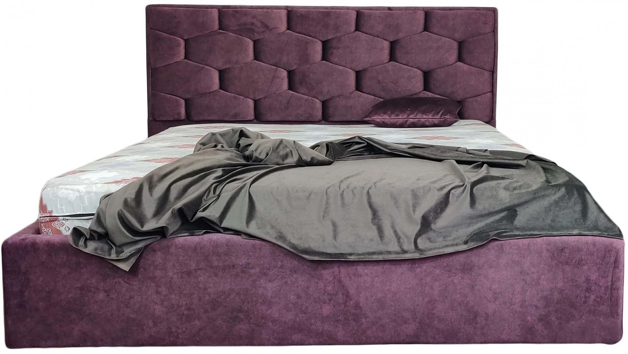 Кровать двуспальная BNB Octavius Premium Simple 160х200 см Фиолетовый (bnb_0179) - фото 2 Кровать двуспальная BNB Octavius Premium Simple 160х200 см Фиолетовый (bnb_0179) - фото 2