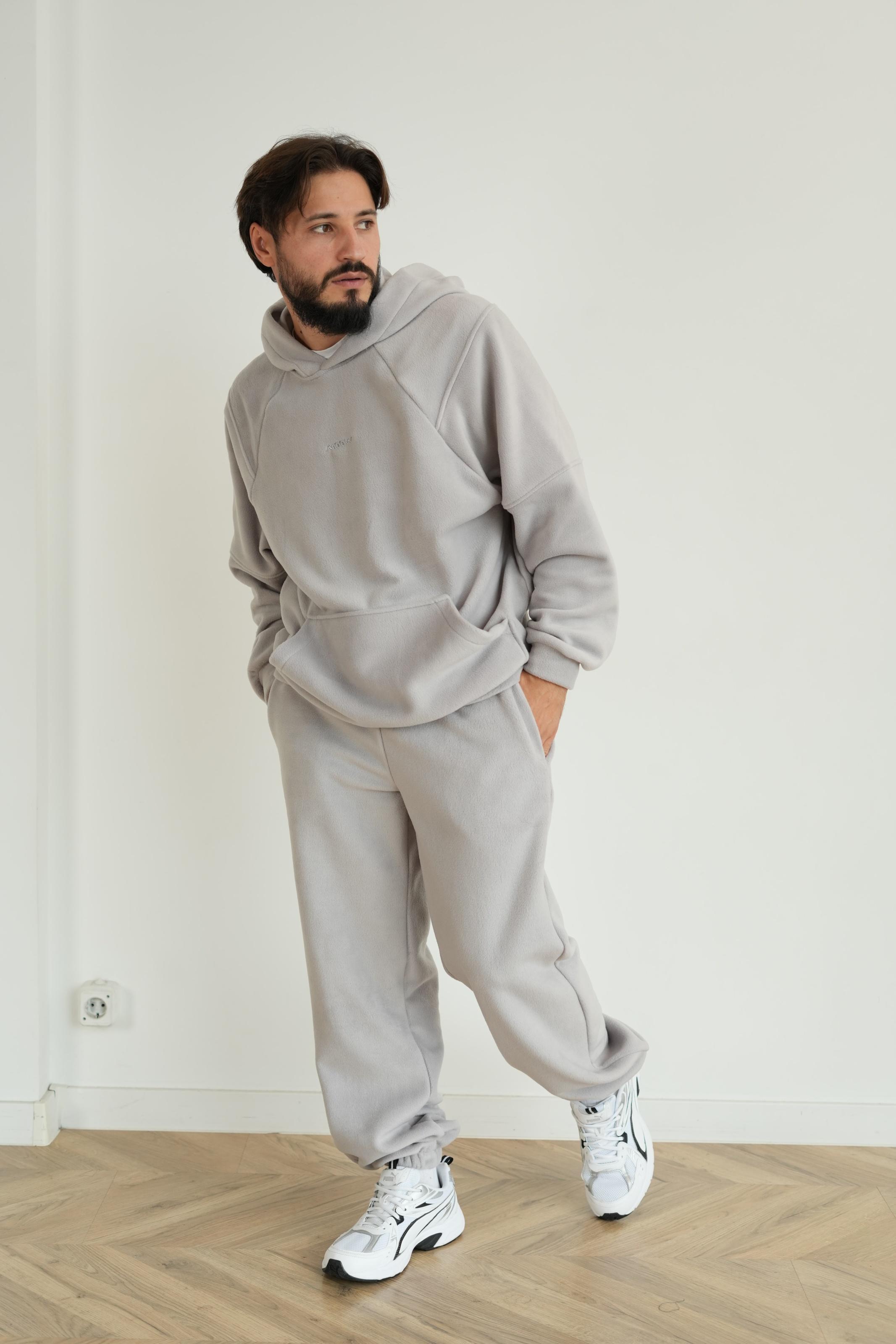 Костюм мужской флисовый BASE XL/2XL Светло-серый (10204XLXXLm) - фото 2 Костюм мужской флисовый BASE XL/2XL Светло-серый (10204XLXXLm) - фото 2