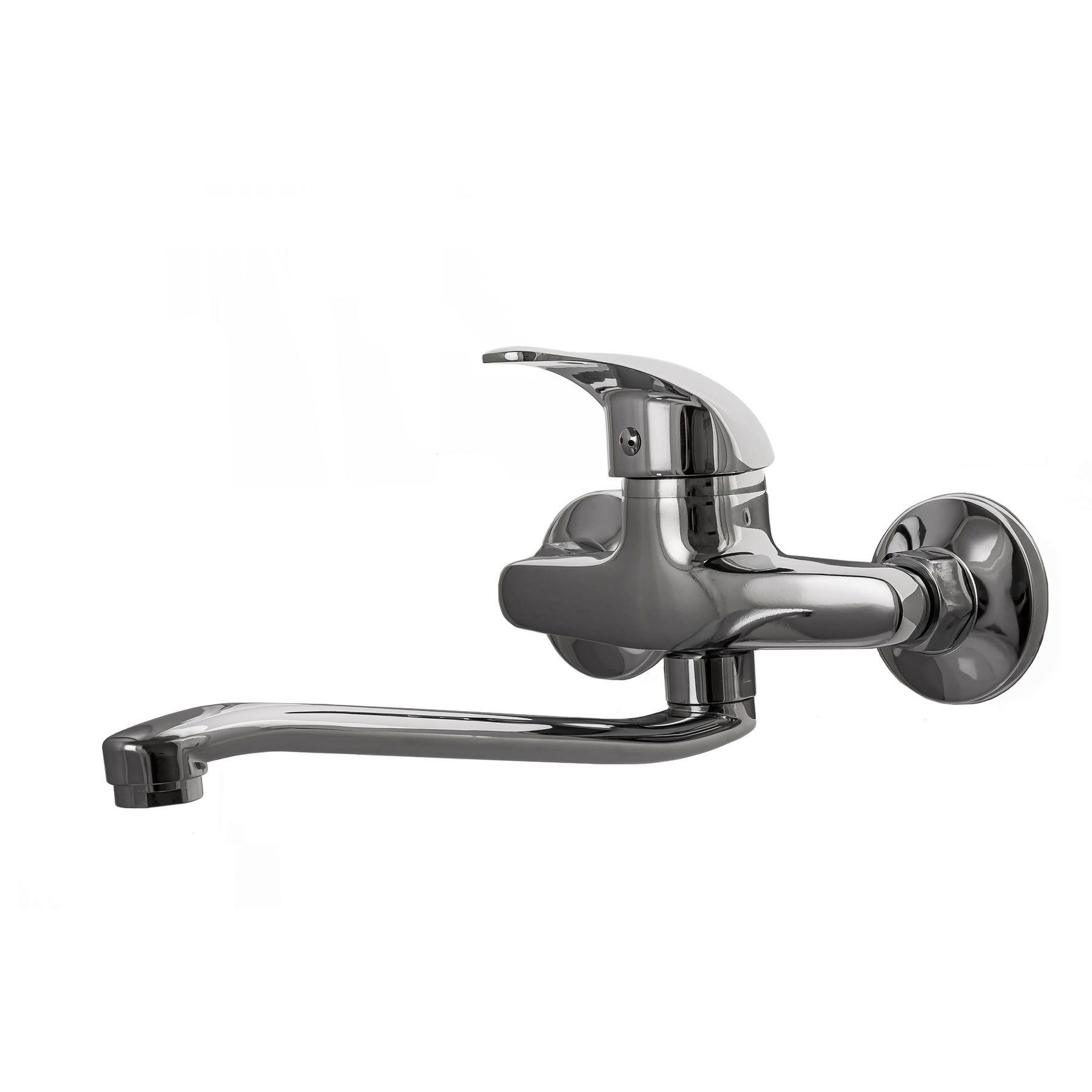 Змішувач для кухні EcoMix E-GEZ-104 000010034 настінний одноважільний Хром (108259)