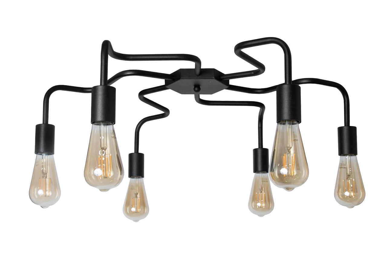 Люстра потолочная MSK ELECTRIC Laminari NL 17503-6 BK