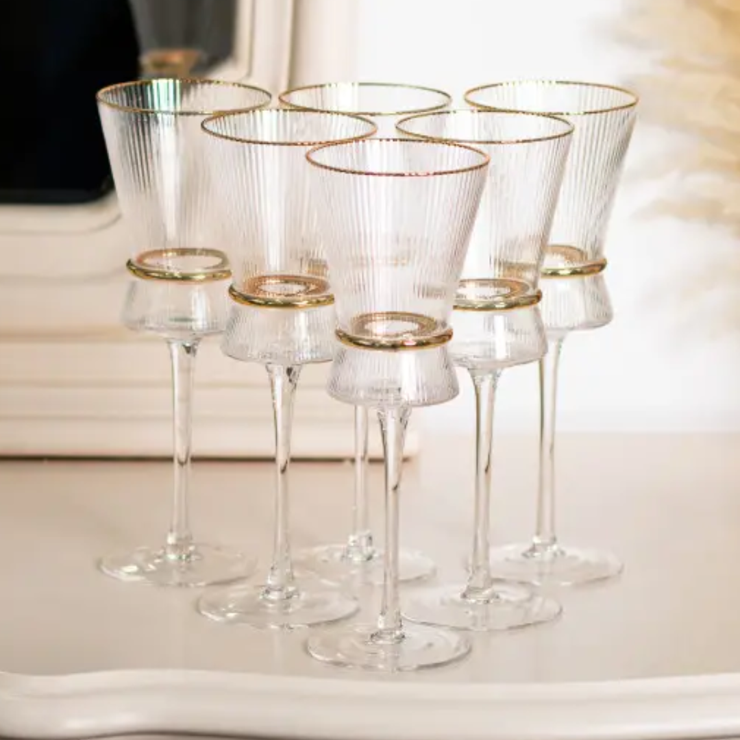 Набір келихів для вина Stunning 6 штук по 300 мл Прозорий (p-03) - фото 2