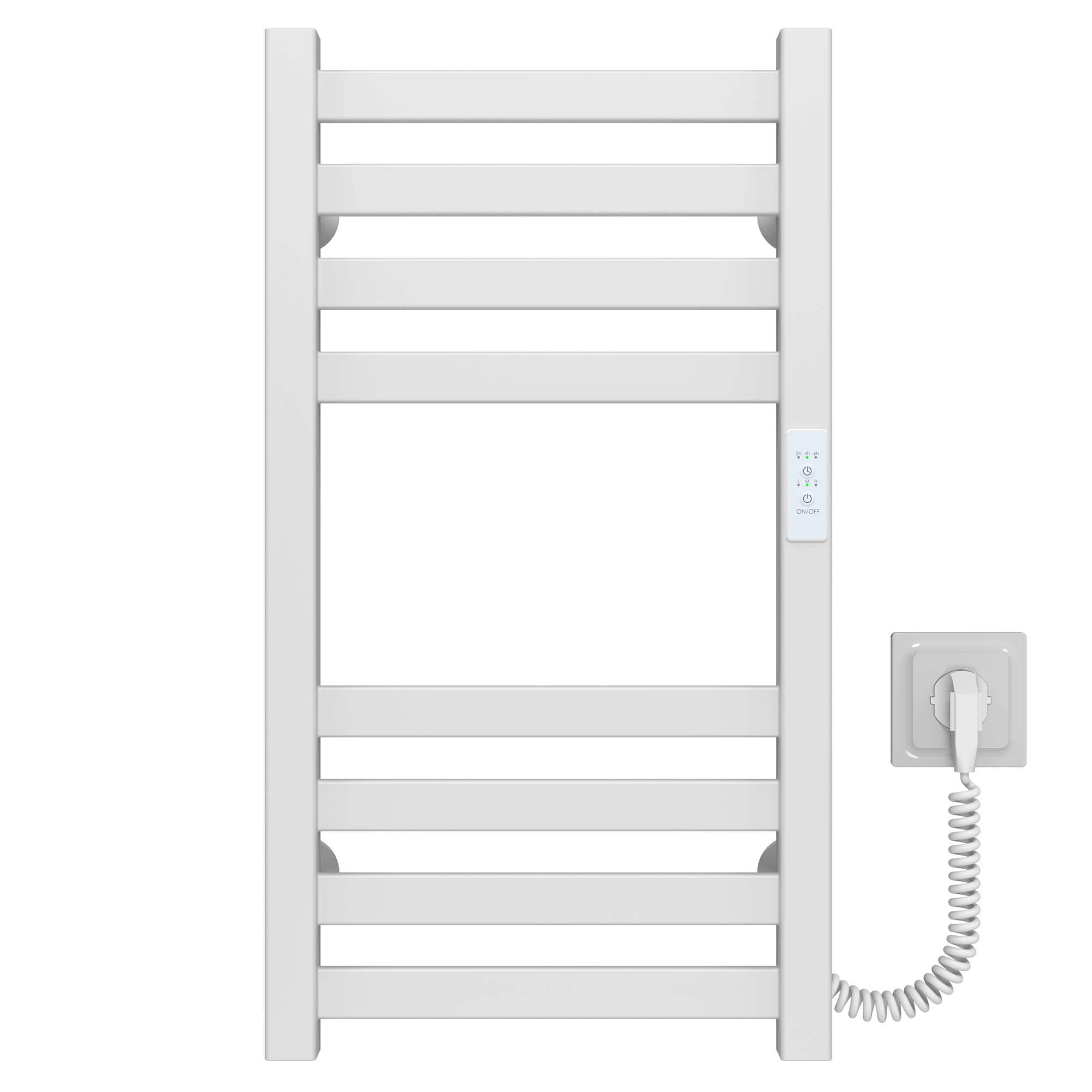 Полотенцесушитель электрический Deffi Magnus П8 WD04 правое подключение нержавеющая сталь 300х600 мм Белый (A.MA.60.30.8.E.W.R.4)