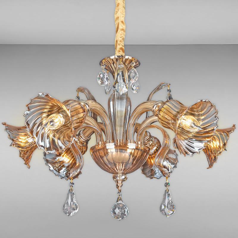 Люстра підвісна Light House ES-15881/6 на шість ламп Золото