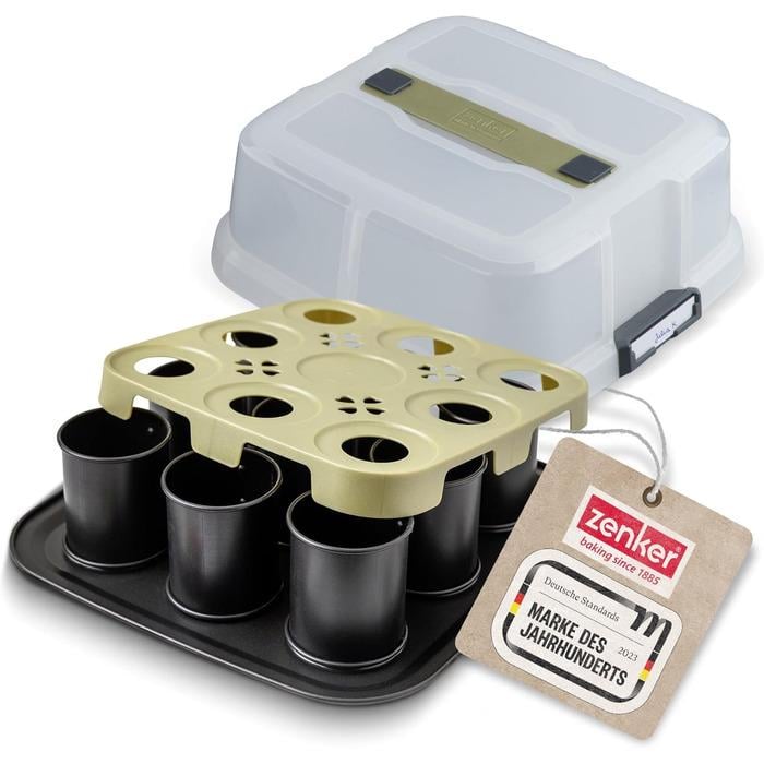 Форма для выпечки тарталеток Zenker с крышкой для транспортировки 9 ед. (26209785)