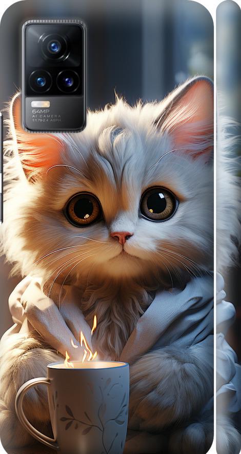 Чехол на Vivo V21E White cat (5646m-2375-42517)