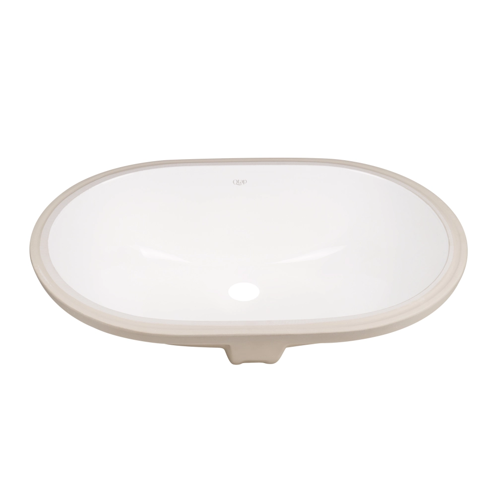 Раковина врезная Qtap Stork QT15116030WN овальная 560х395х195 мм Белый (00052896)