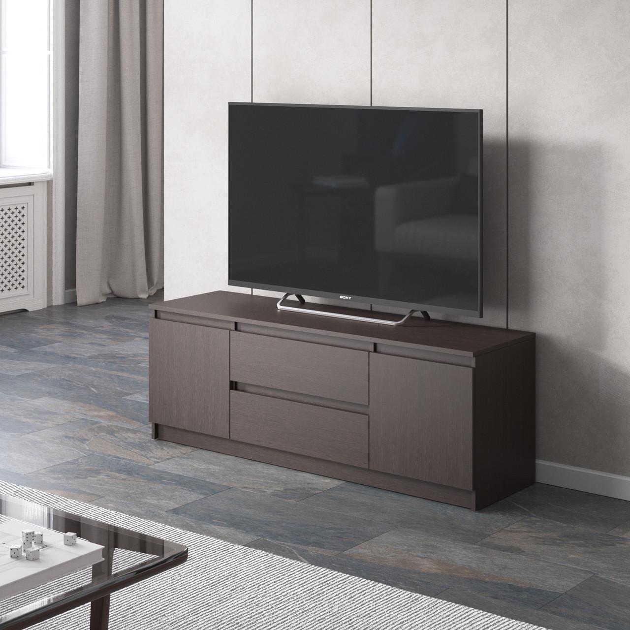 Тумба під телевізор Вайс R-28 1402х400х531 мм Венге темний (30668715) - фото 1 Тумба під телевізор Вайс R-28 1402х400х531 мм Венге темний (30668715) - фото 1