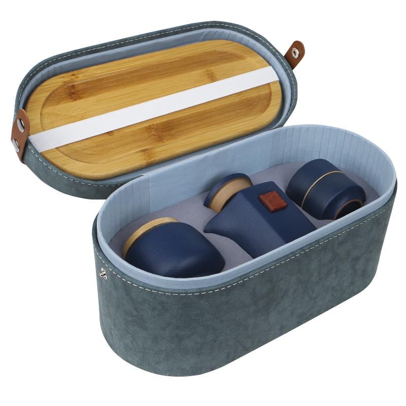 Сервиз для чайной церемонии дорожный Lesko 45521 керамический 7 пр. Dark blue (2471836541) - фото 2