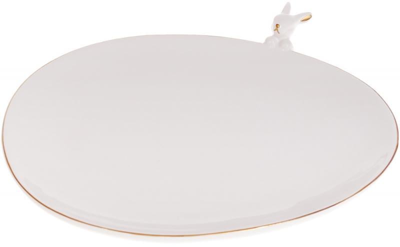 Блюдо керамическое Bunny Ø 22,5 см Белый/Золотой (32326250)