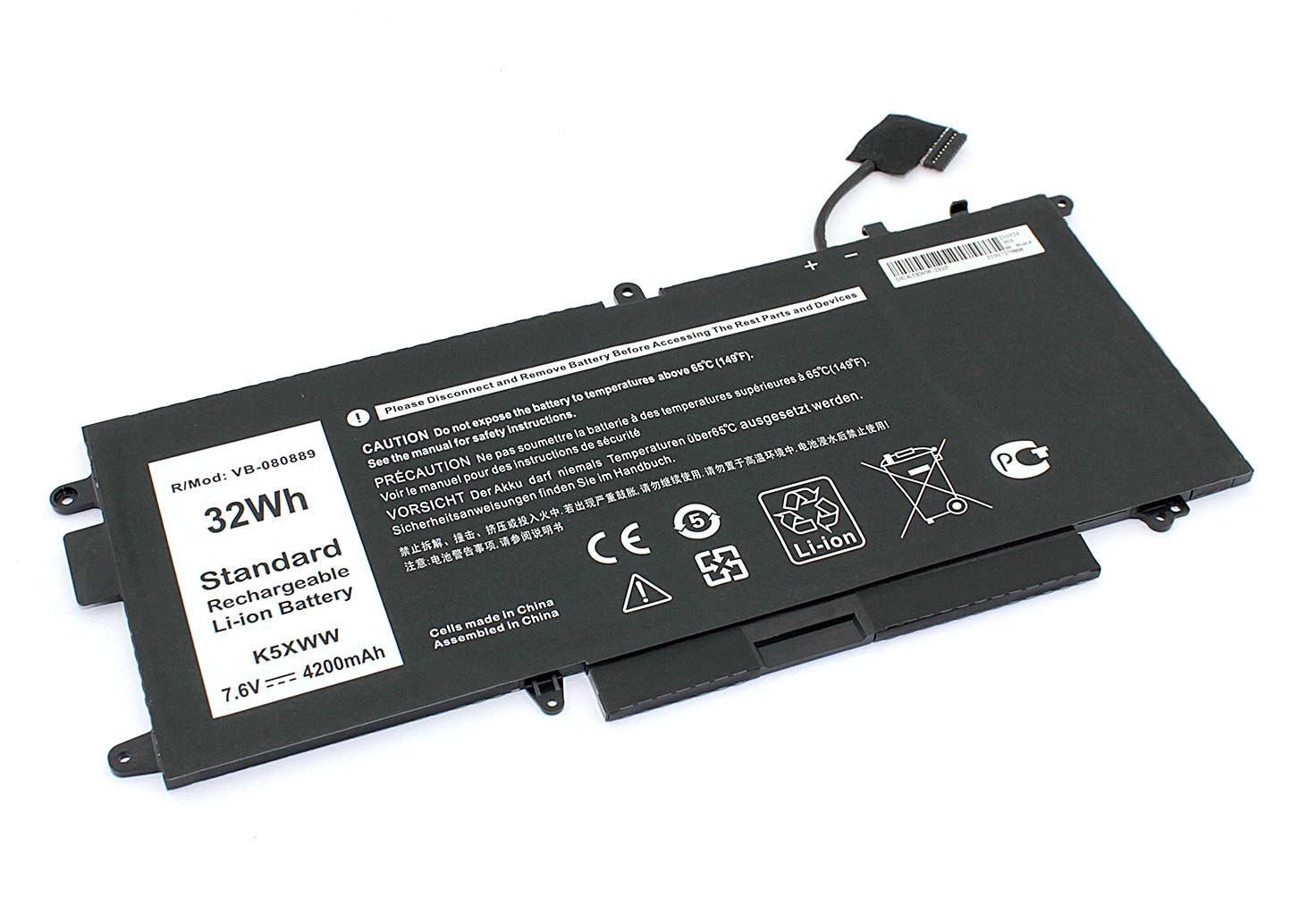Аккумулятор для ноутбука Dell K5XWW Latitude 12 5289 7.6V 7270 mAh OEM Black