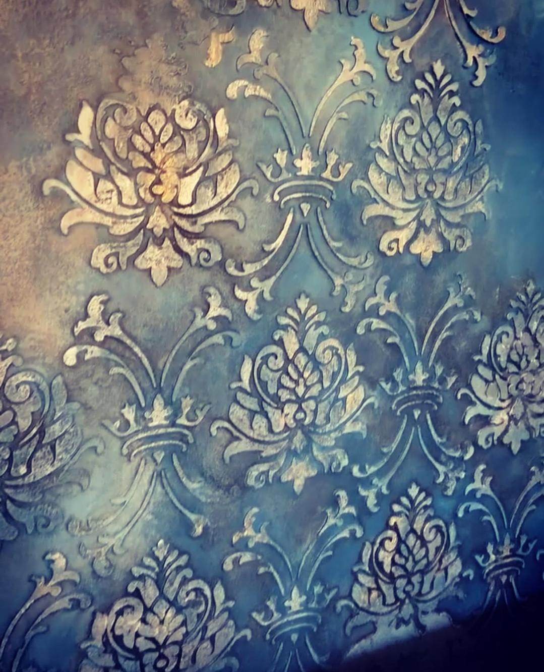 Трафарет для декоративной штукатурки DFA Дамаск многоразовый для стен и мебели 0,3-1 мм (D00063)