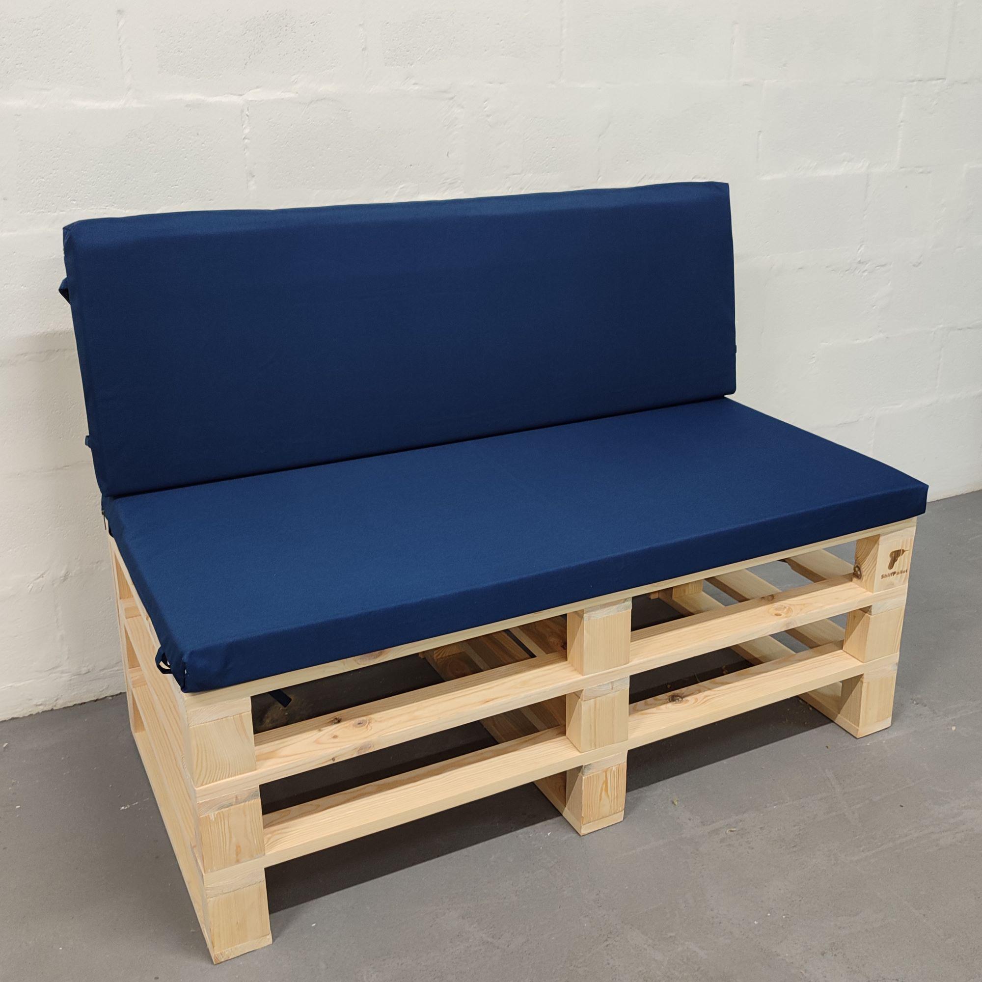 Комплект водоотталкивающих подушек для паллет-дивана eGarden оксфорд 120x60x5/120x40x5 см Синий темный (5603) - фото 1 Комплект водоотталкивающих подушек для паллет-дивана eGarden оксфорд 120x60x5/120x40x5 см Синий темный (5603) - фото 1