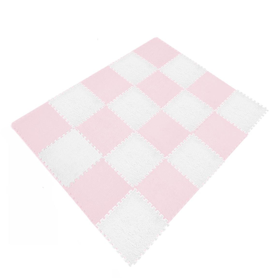 Коврик-пазл игровой с ворсом RIAS 20 пазлов 30x30 см Pink/White (3_05877)