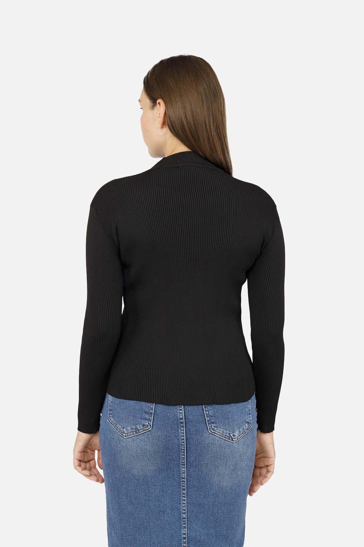 Гольф жіночий з довгим рукавом р. 42 Чорний (SKT001008397) - фото 3 Гольф жіночий з довгим рукавом р. 42 Чорний (SKT001008397) - фото 3