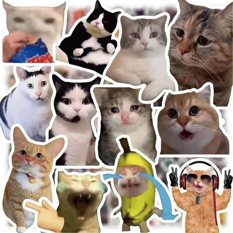 Набор наклейок Funny Cats с котами 100 шт. (ST-CATMEME-100)