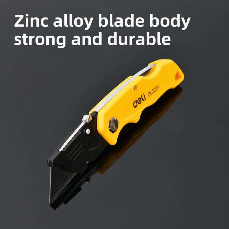 Канцелярський нiж Deli_Tools EDL006K 19T чорн (27207015) - фото 3