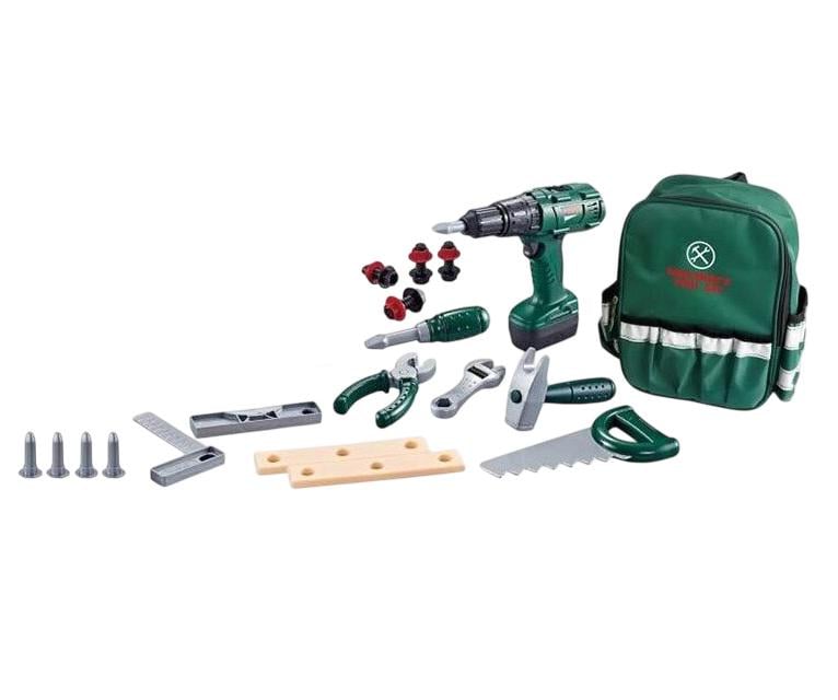 Игровой набор инструментов рюкзак/шуруповерт Green (98478)