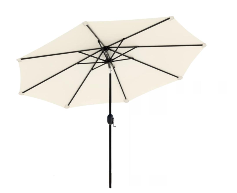 Зонтик садовый регулируемый Bonro B-016 с наклоном 3 м 8 спиц Бежевый