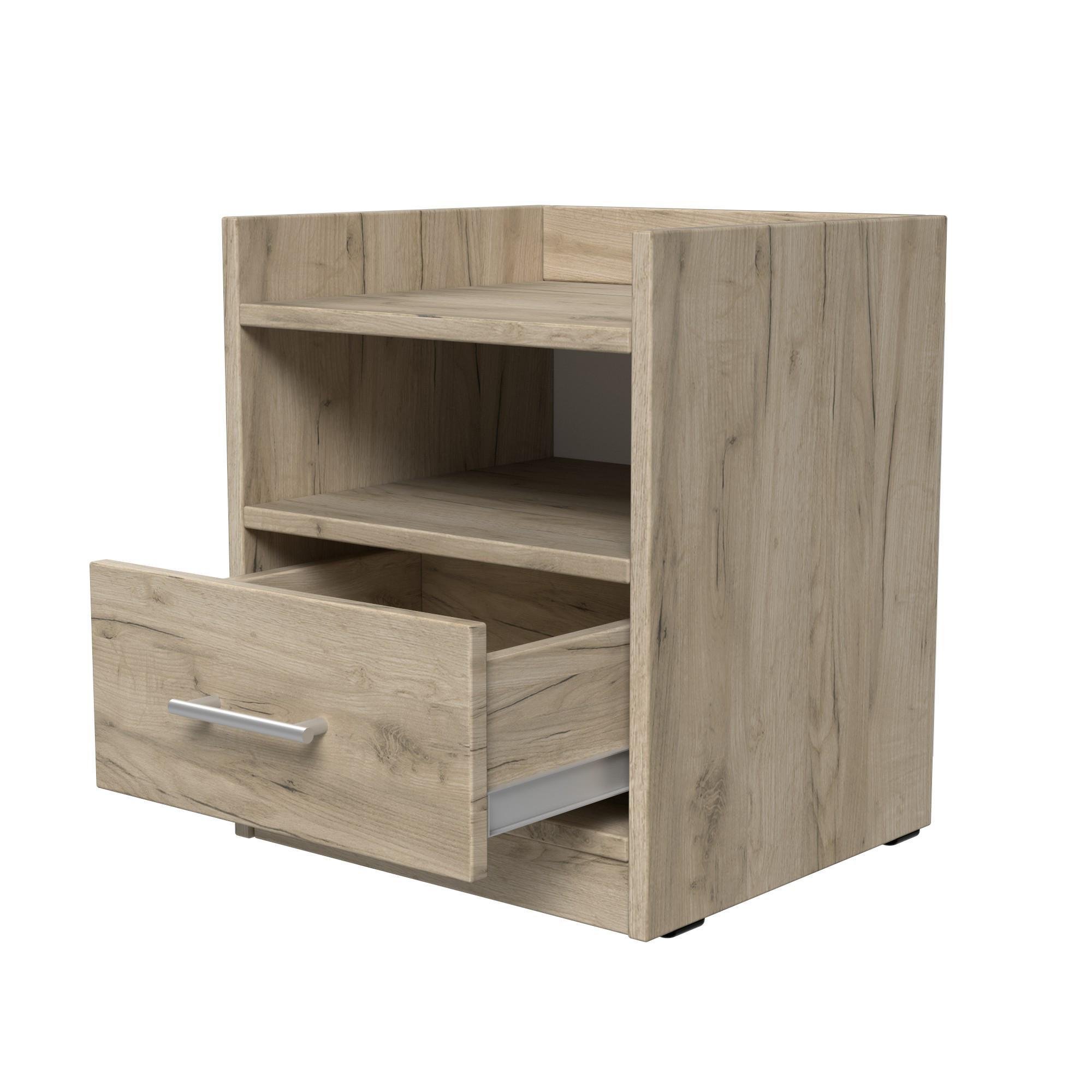 Тумба приліжкова ТП7 SENAM 450х380х350 мм ДСП Дуб Крафт Сірий - фото 4 Тумба приліжкова ТП7 SENAM 450х380х350 мм ДСП Дуб Крафт Сірий - фото 4