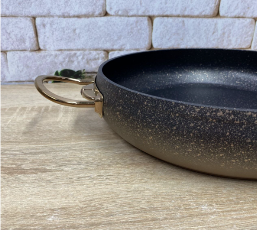 Сотейник с крышкой OMS алюминиевый с антипригарным покрытием 4 л Bronze (3341-30-bronze) - фото 4