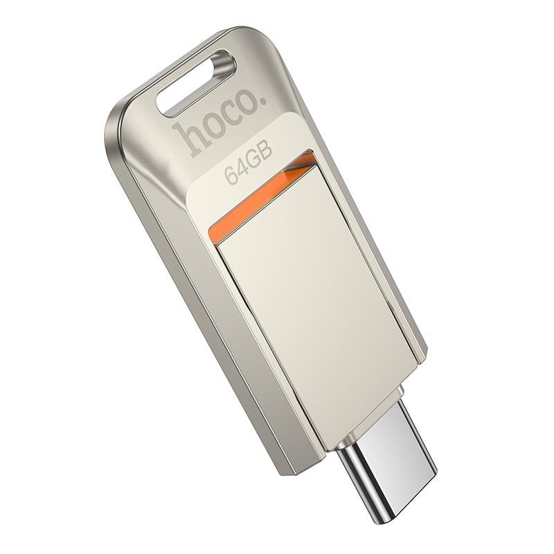 Флеш-память USB Hoco UD17 64 Гб USB Type-C Silver (17553) - фото 1