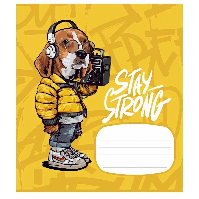 Шкільний зошит Stay Strong 018-3308L-3 в лінію 18 аркушів (RLT43267)