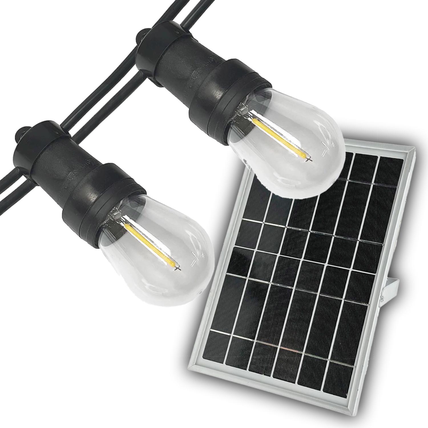 Гирлянда уличная ретро Solar-PATIO E27 IP65 5 м 11 ламп и 2 запасные