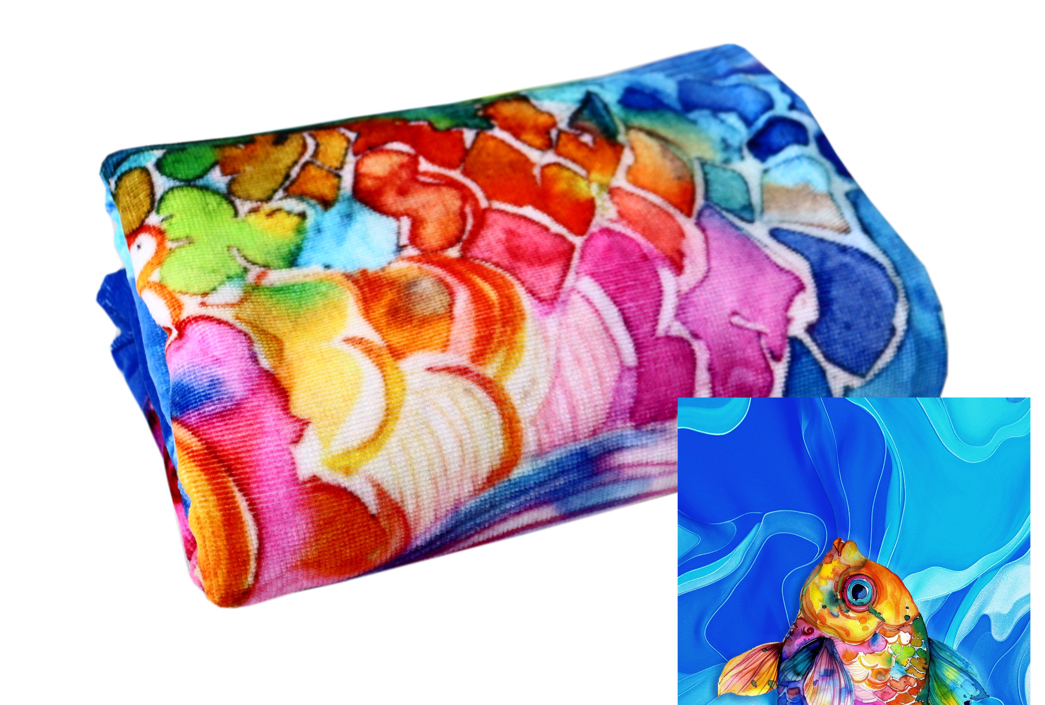 Полотенце пляжное Maisonette Goldfisch 75х150 см 350 г/м2 - фото 4