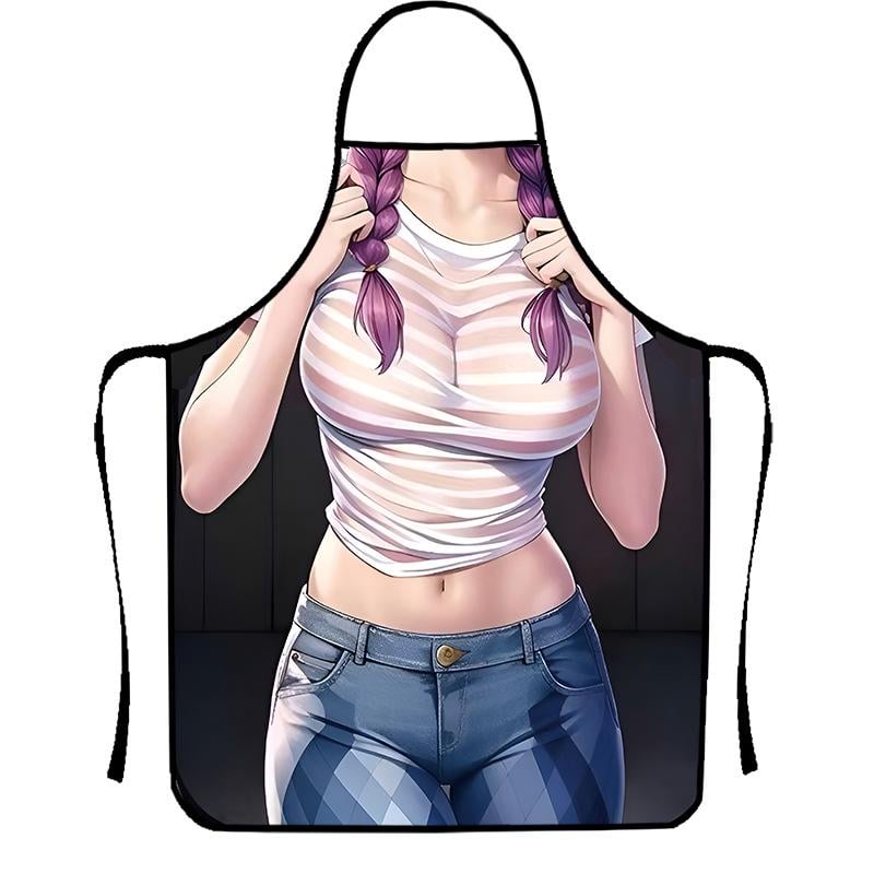 Фартук с приколом для женщин девочка с косичками 80x60 см Разноцветный (50162) Фартук с приколом для женщин девочка с косичками 80x60 см Разноцветный (50162)