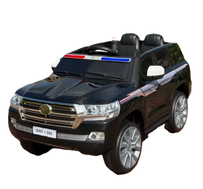 Детский электромобиль Полицейский внедорожник MP3/USB/качание/музыка/пульт/открывание дверей/LED-свет Черный (32145734)