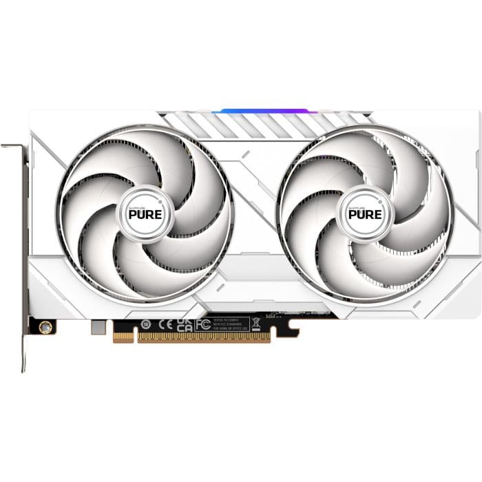 Видеокарта SAPPHIRE AMD Radeon RX 9060 XT Pure 16GB 20000 MHz 3290 MHz White (11350-02-20G)