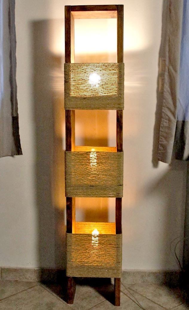 Светильник напольный из дерева Тексара Капучино (НПС-000109)