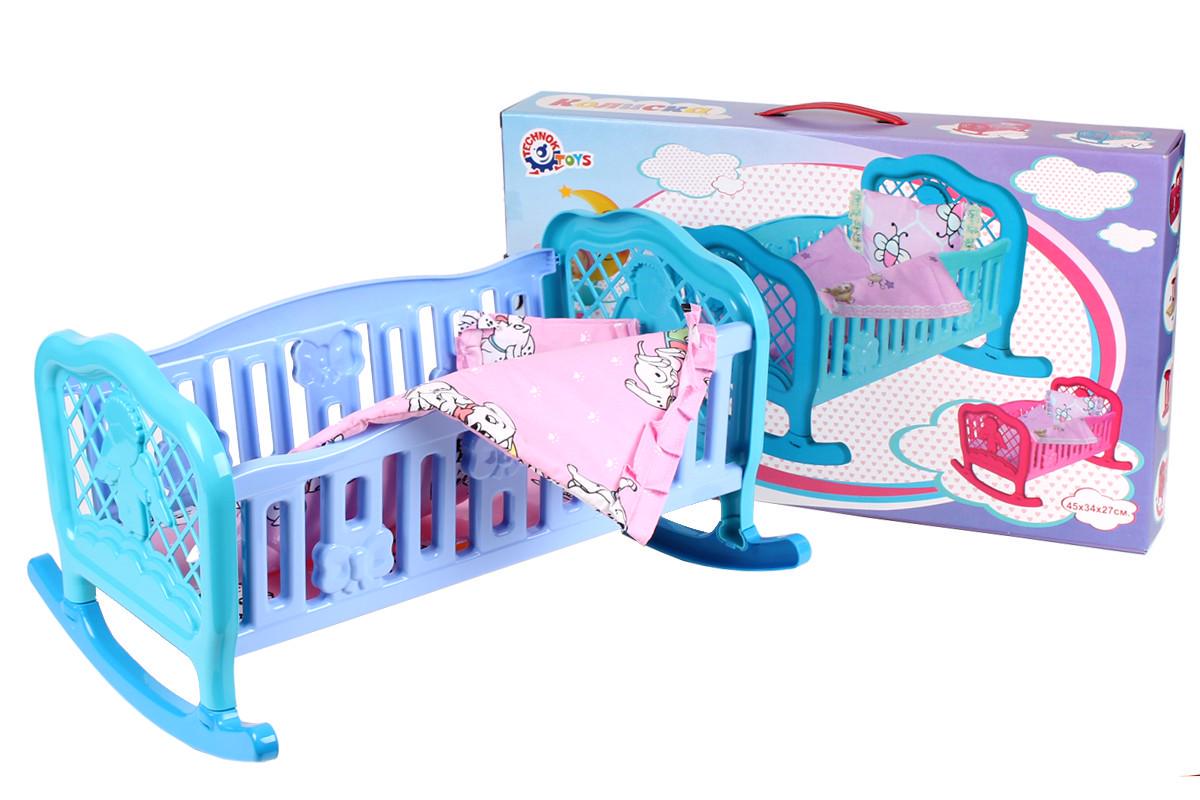 Ліжечко для ляльки Технок 4524 з набором постільного (MTT-67510)