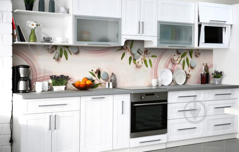 Скидали на кухню Zatarga «Бавовняна насолода» 600х3000 мм вінілова 3Д наклейка кухонний фартух