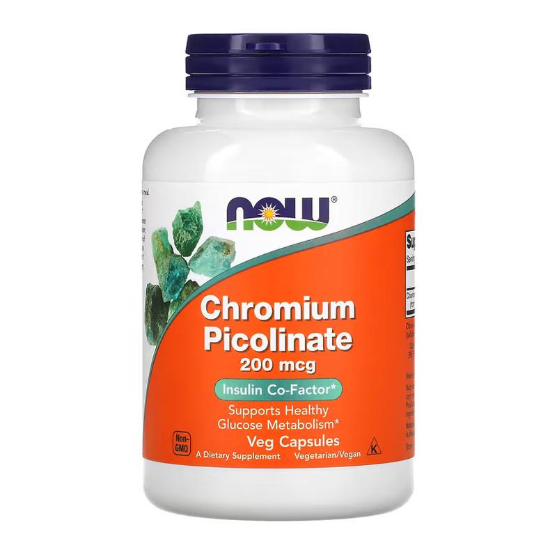 Хром NOW Chromium Picolinate 200 mcg 100 капс. (02134-01)