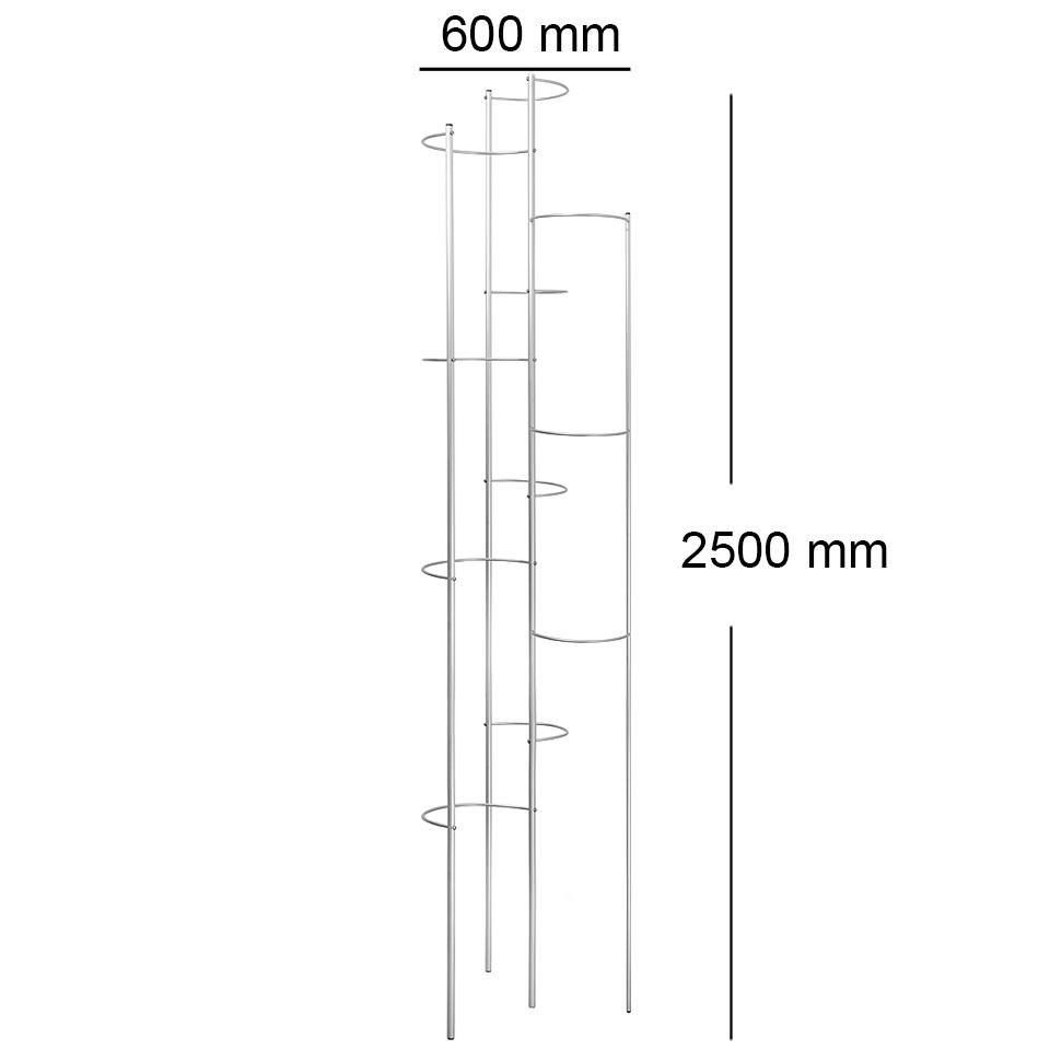 Опора для рослин шпалера гвинтова 2500х600х600 мм d 20 мм/d 16 мм/d 8 мм (ШСВ-D20/D16/D8-2500*600) - фото 2