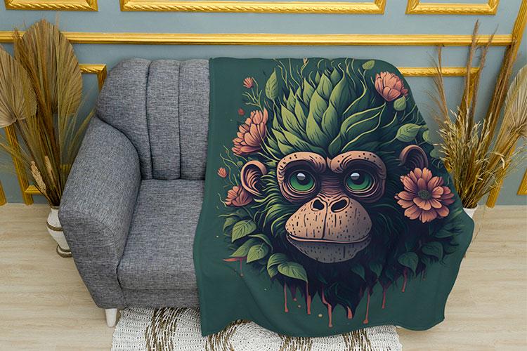 Плед PromoZP Monkey плюш однослойный 150х210 см (111537-2)