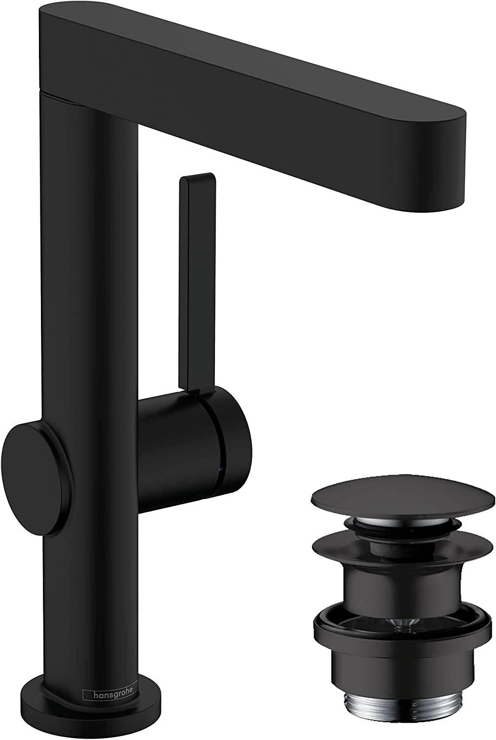 Смеситель для умывальника Hansgrohe Finoris 76060670 однорычажный Черный (142937) - фото 3