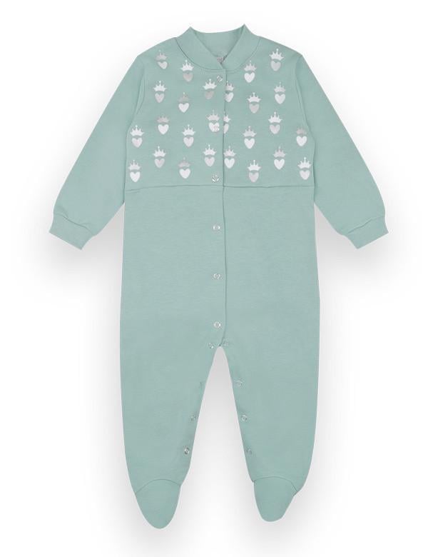 Комбинезон детский хлопковый для девочек Gabbi КВ-21-51-1 86 см Ментоловый (12965)