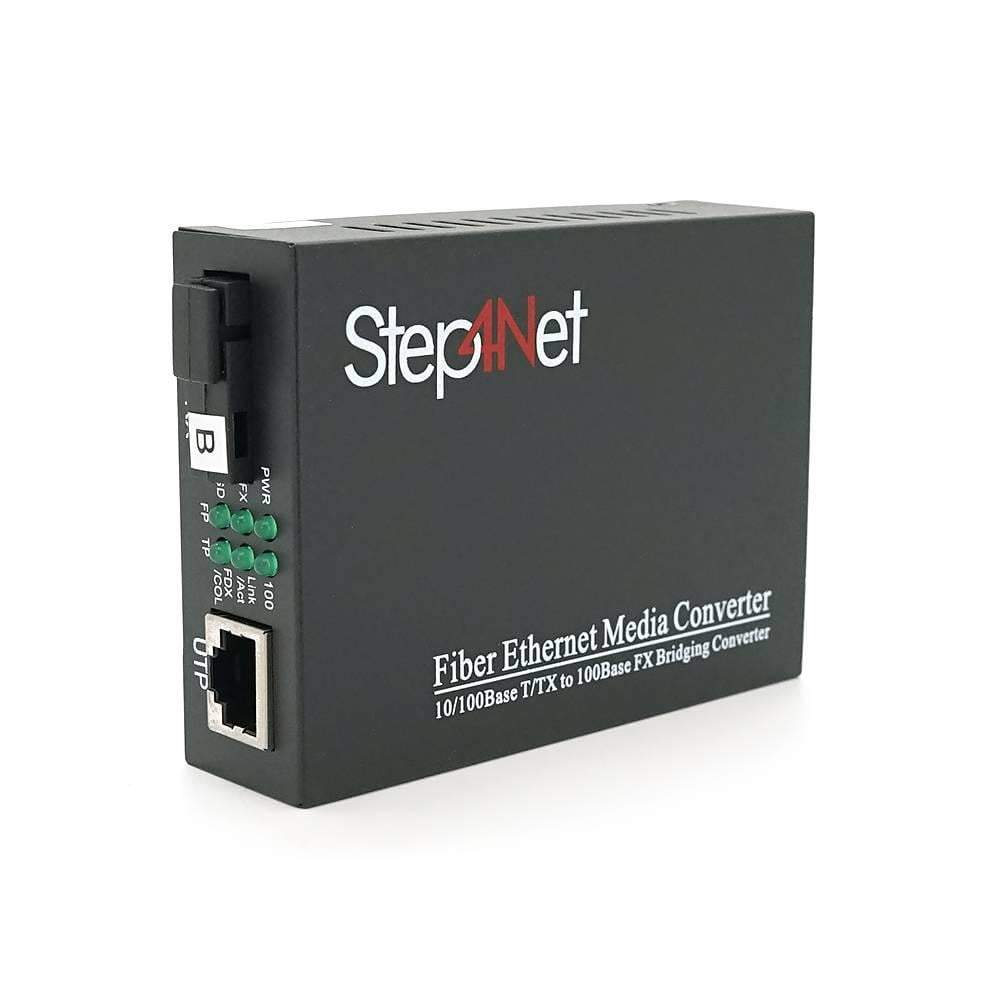 Медіаконвертер Step4Net MC-R-01-1SM-1310nm 1550 WDM одноволоконний Full/Half duplex SC 20 км 0+70 °C та блок живлення 5V 1A (41698)