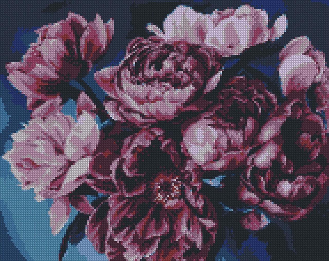 Мозаика алмазная Чувственные пионы 40x50 см (AMO7021)