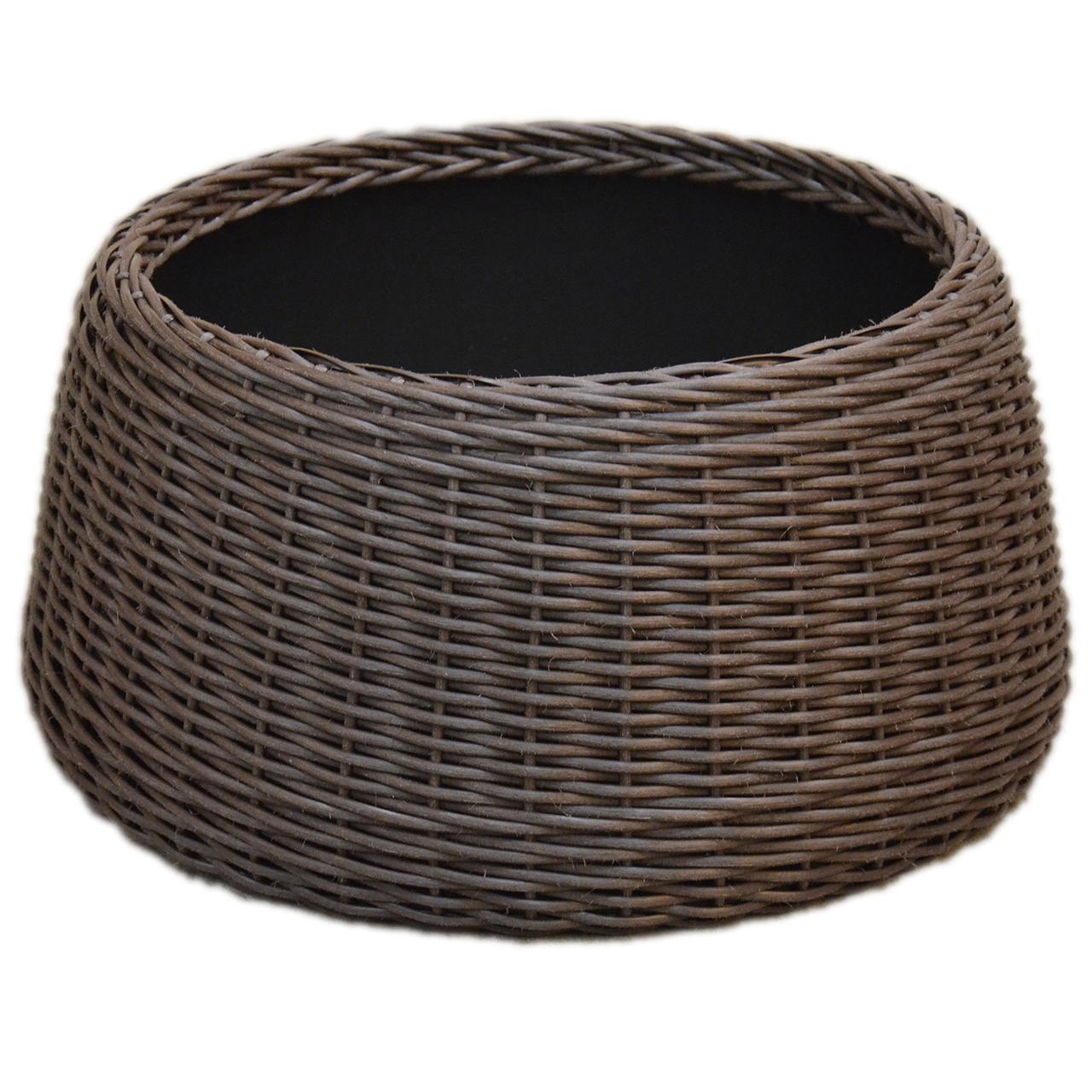 Подставка-юбка под елку плетеная из искусственного ротанга/ручной работы L Чесаный венге (23297119)