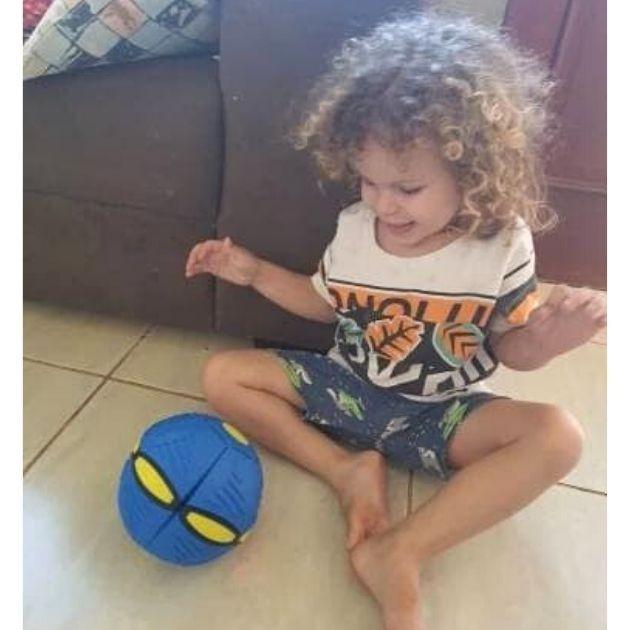 М'ячик-трансформер літаючий Flat Ball Disc НЛО Фрісбі з LED підсвічуванням для дітей Синій (25206155) - фото 9 М'ячик-трансформер літаючий Flat Ball Disc НЛО Фрісбі з LED підсвічуванням для дітей Синій (25206155) - фото 9