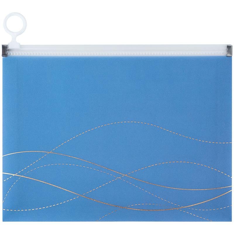 Папка на молнии zip-lock Axent Waves-2 A5+ Синий (1498-41-A)