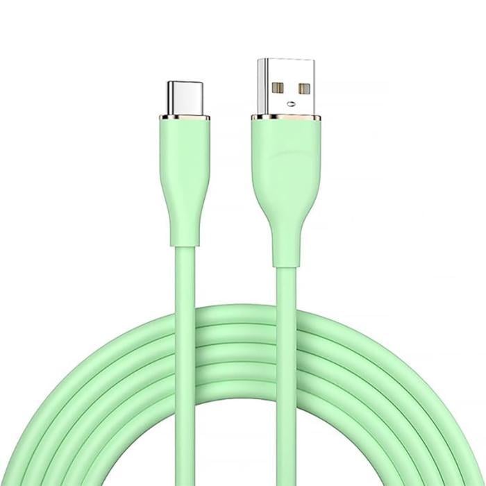 Кабель зарядний UWarmSof USB to Type-C Silicone 1 м Green (23263632)