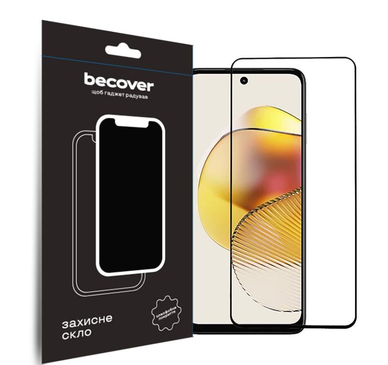 Захисне скло BeCover для Motorola Moto G73 Black (709737)