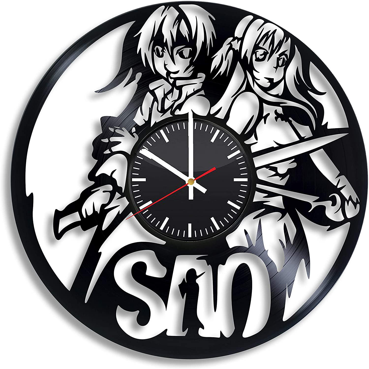 Часы настенные Sword Art Online 2481 из виниловой пластинки