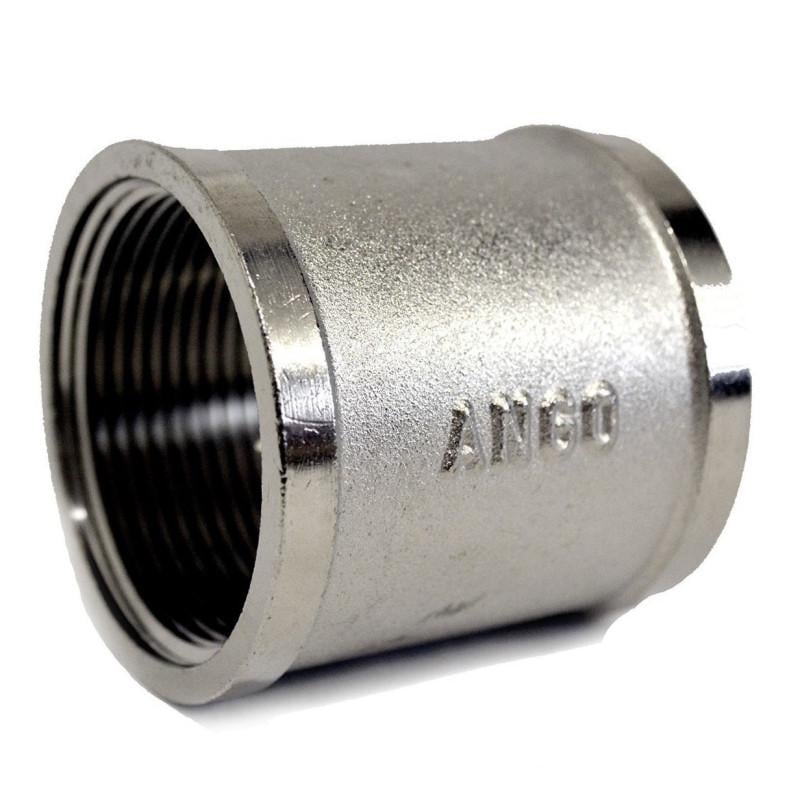 Муфта сполучна Ango 2" внутрішнє різьблення латунь нікельована - фото 2 Муфта сполучна Ango 2" внутрішнє різьблення латунь нікельована - фото 2