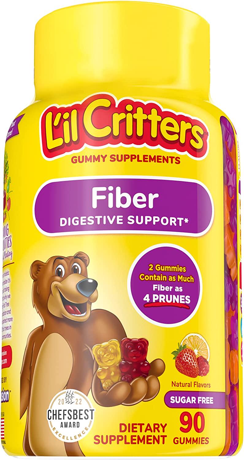 Клітковина для дітей L'il Critters Fiber Digestive Support 90 Gummies Fruit