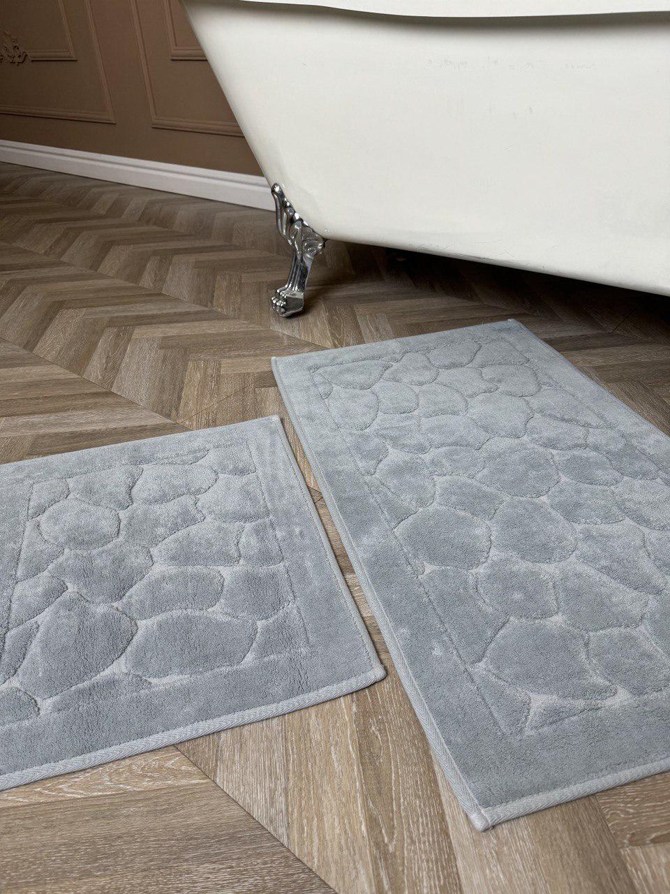 Набор ковриков Tropikhome Stone Grey для ванной хлопковые 60x100/50x60 см (121390) - фото 3